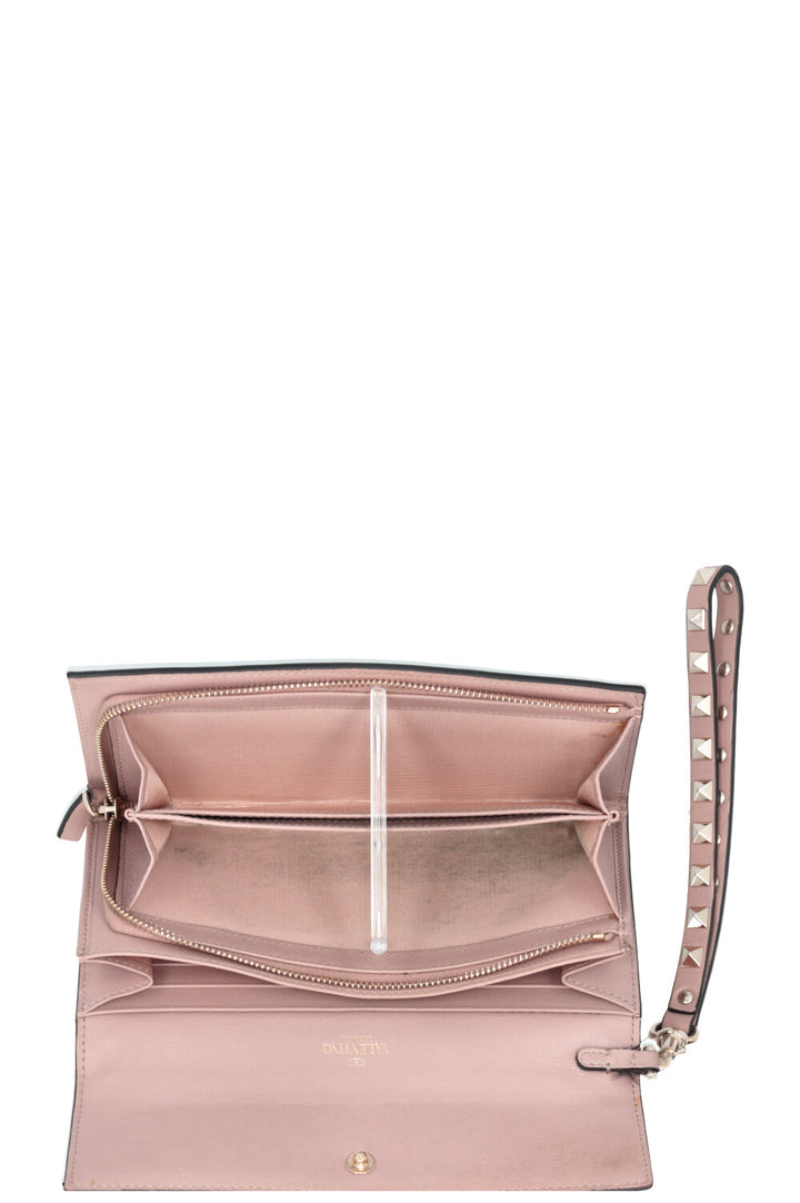VALENTINO Long Rockstud Wallet Nude