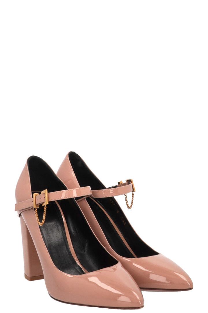 Escarpins vernis VALENTINO cuir beige rosé