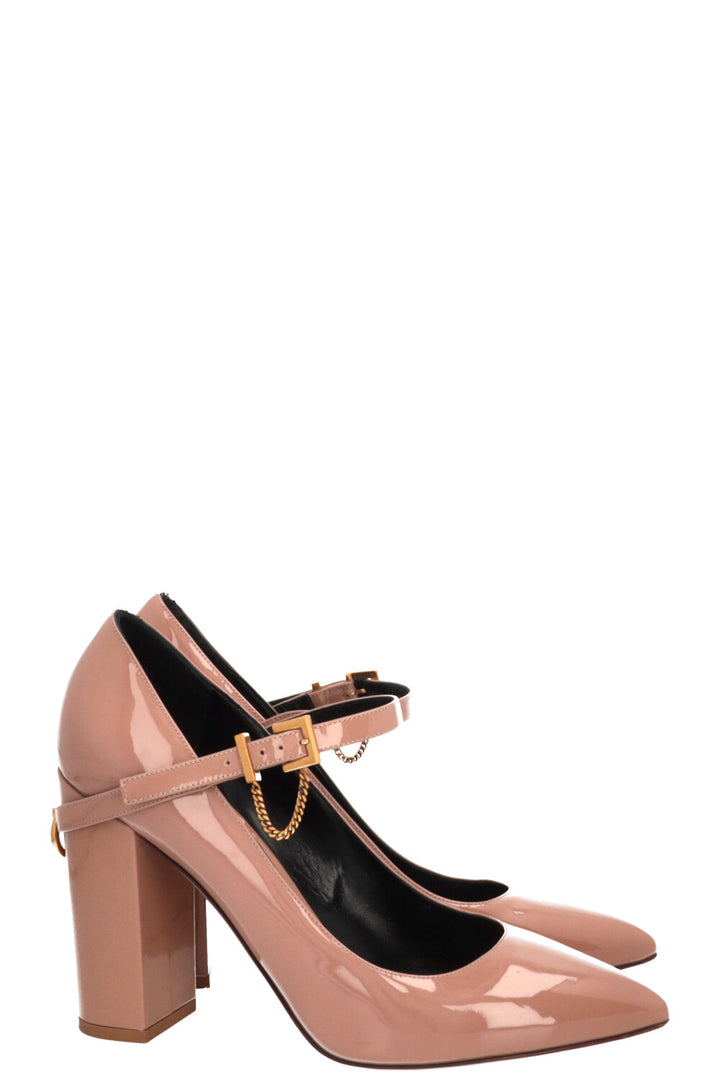 Escarpins vernis VALENTINO cuir beige rosé