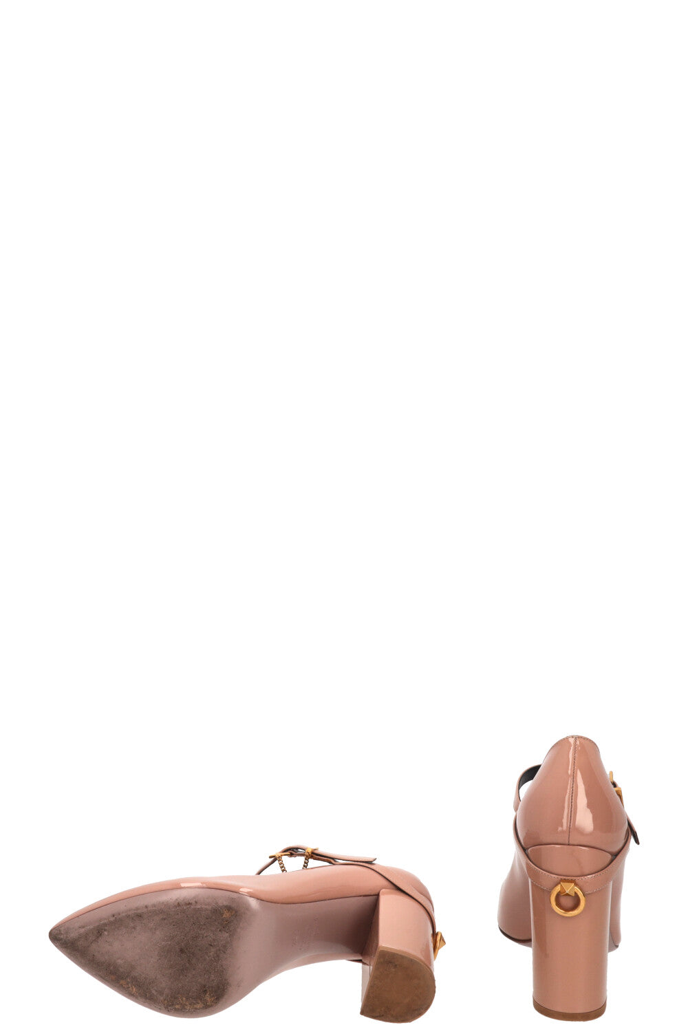 Escarpins vernis VALENTINO cuir beige rosé