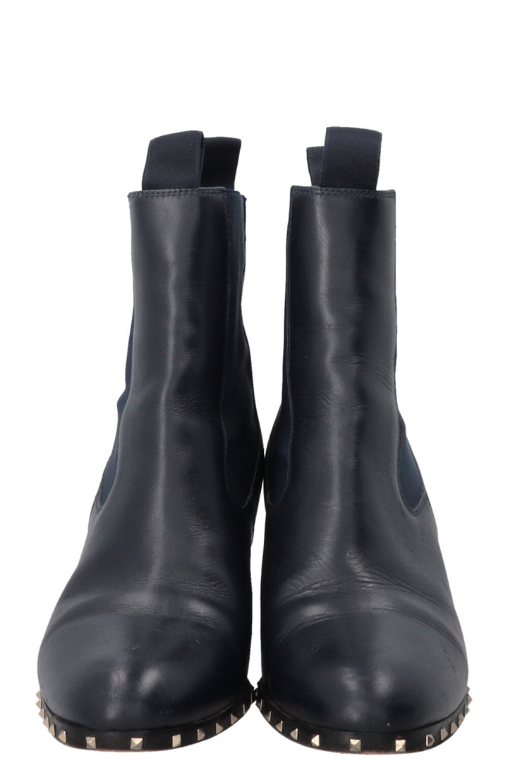 VALENTINO Rockstud Ankle Boots Navy