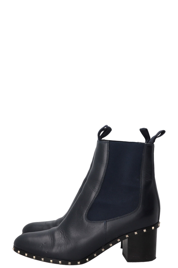 VALENTINO Rockstud Ankle Boots Navy