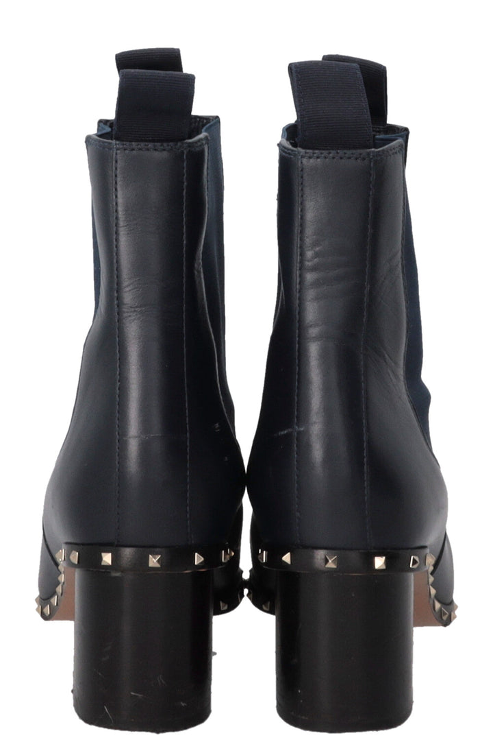 VALENTINO Rockstud Ankle Boots Navy