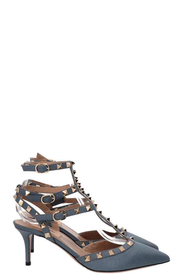 VALENTINO Escarpins Rockstud Classic 65 Cuir Bleu