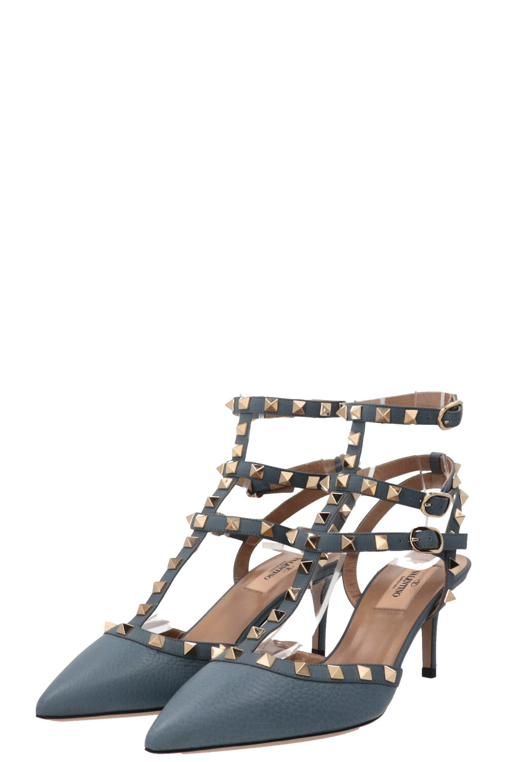 VALENTINO Escarpins Rockstud Classic 65 Cuir Bleu