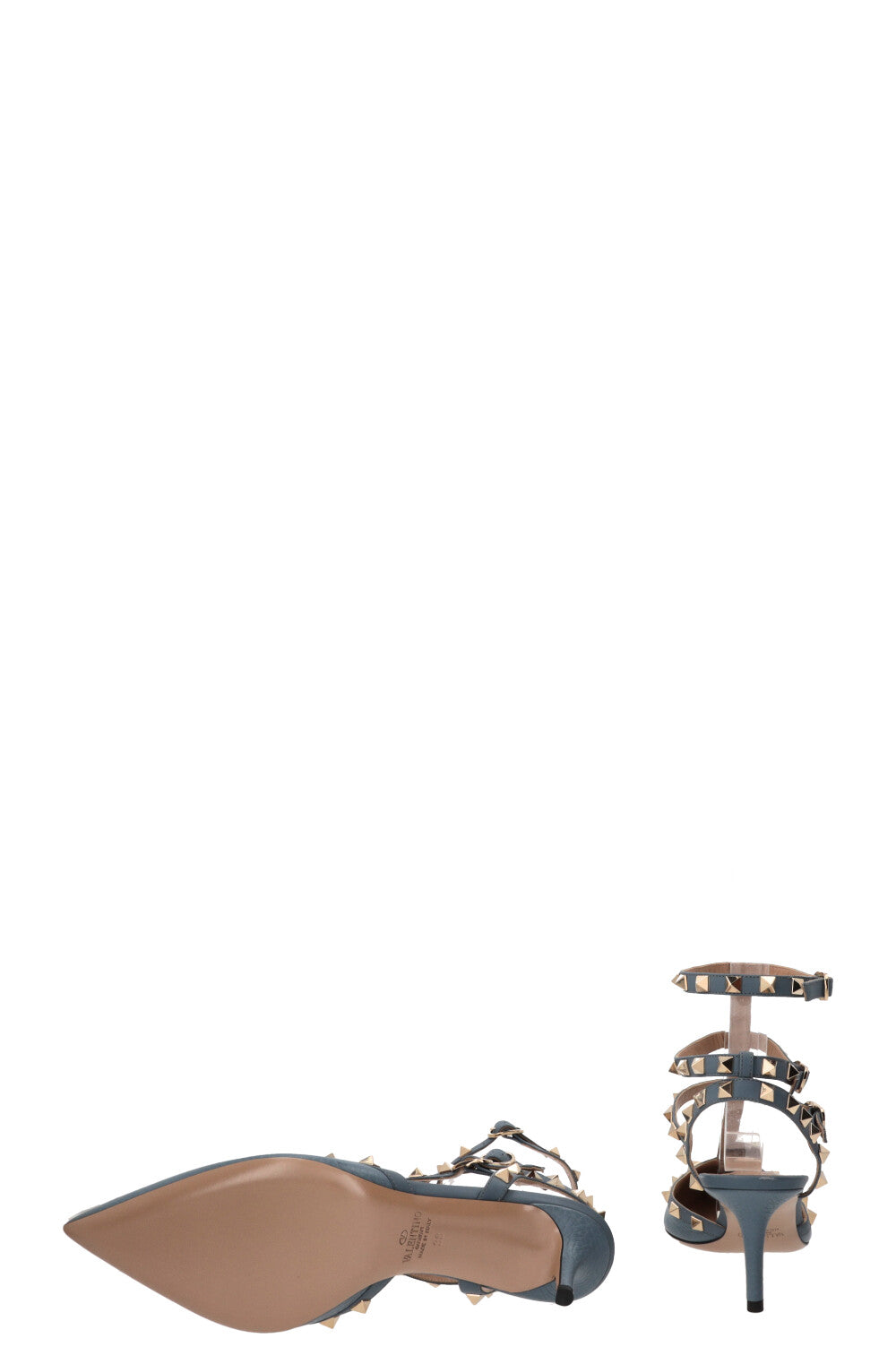 VALENTINO Escarpins Rockstud Classic 65 Cuir Bleu
