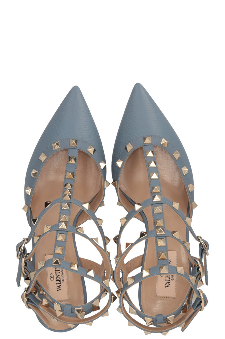 VALENTINO Escarpins Rockstud Classic 65 Cuir Bleu