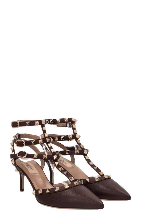 Escarpins VALENTINO Rockstud Classique 65 Cuir Marron