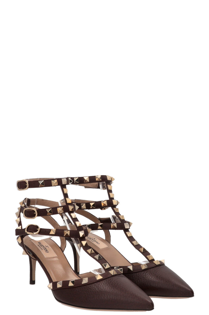Escarpins VALENTINO Rockstud Classique 65 Cuir Marron