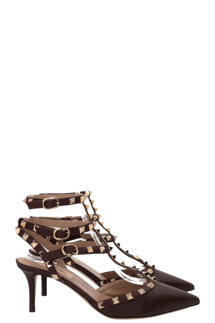 Escarpins VALENTINO Rockstud Classique 65 Cuir Marron