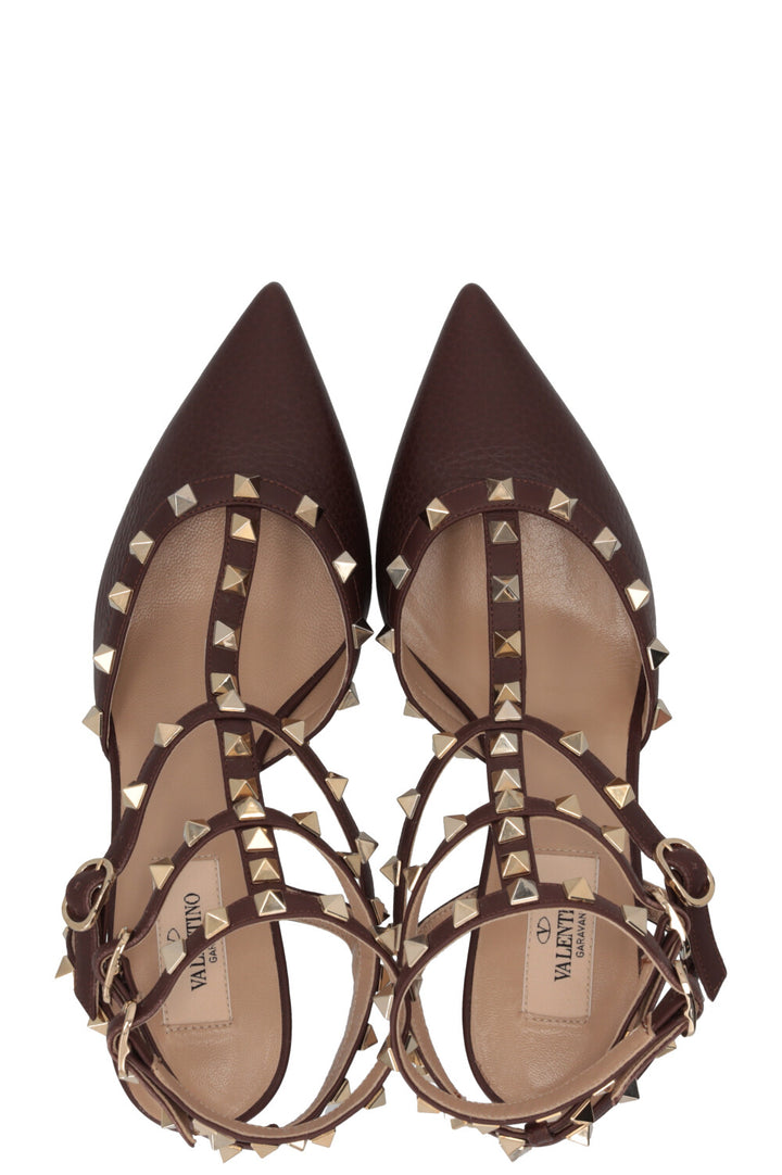 Escarpins VALENTINO Rockstud Classique 65 Cuir Marron