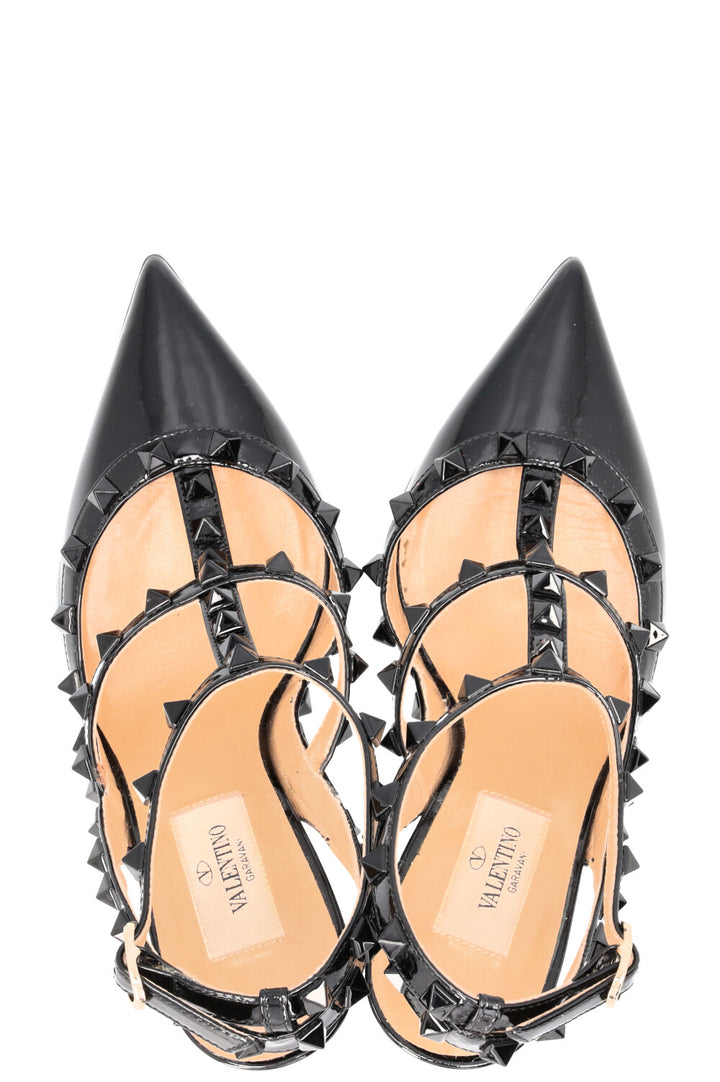 VALENTINO Rockstud Heels Patent Black