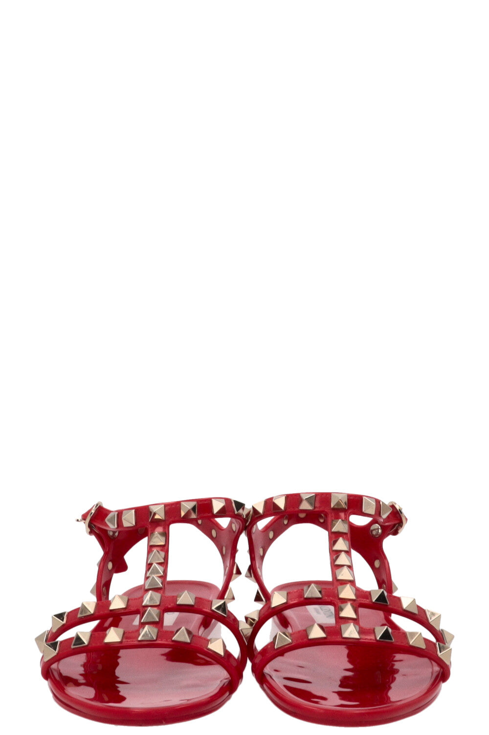 VALENTINO Rockstud Sandals Rubber Red