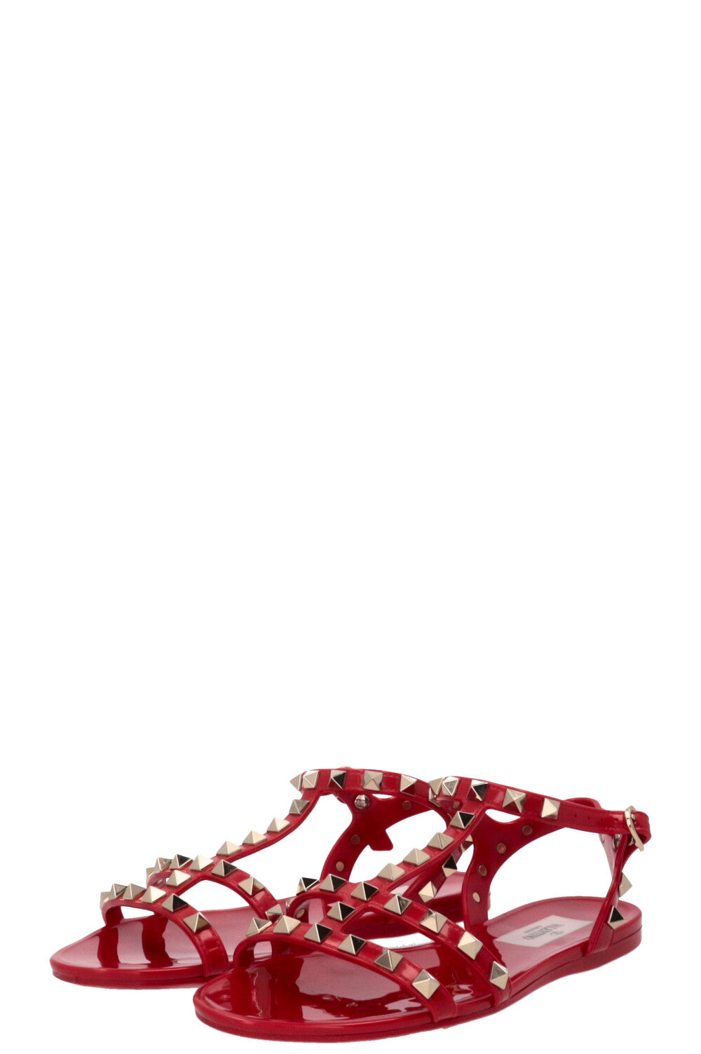 VALENTINO Rockstud Sandals Rubber Red