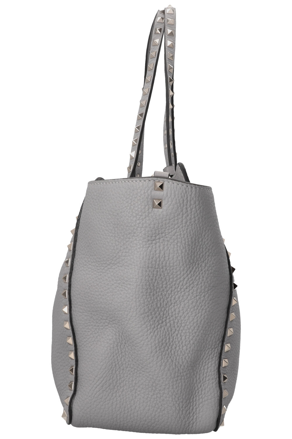VALENTINO Rockstud Shopping Tote Leather Grey
