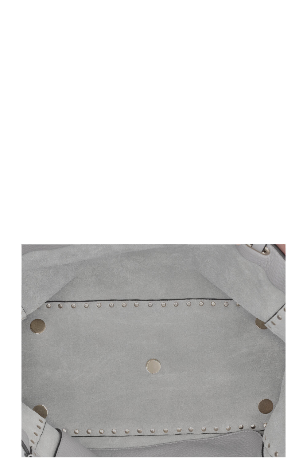 VALENTINO Rockstud Shopping Tote Leather Grey