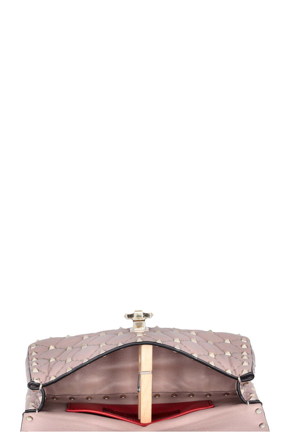 VALENTINO Rockstud Spike Bag Small Nappa Nude