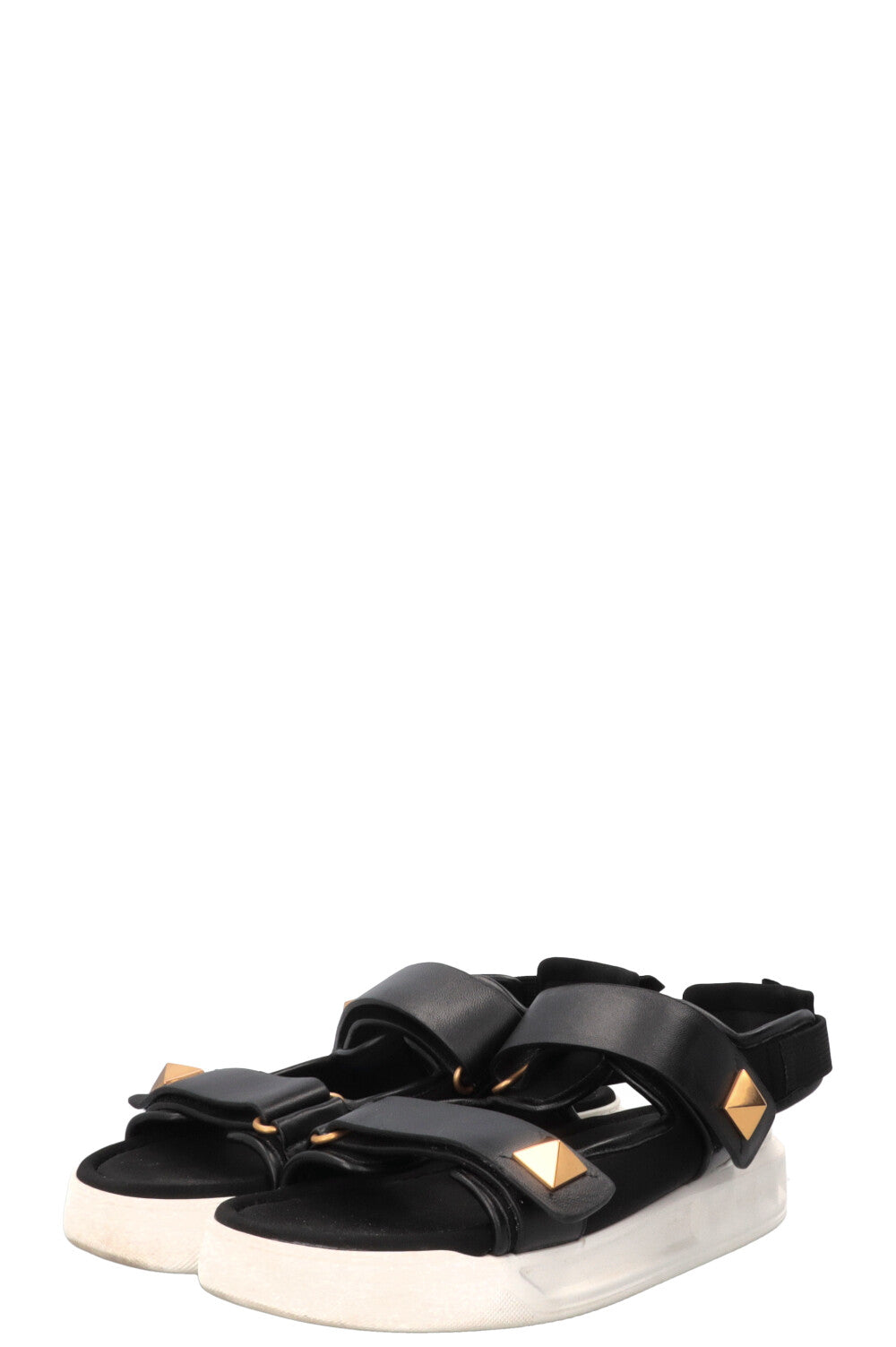VALENTINO Roman Stud Dad Flats Black