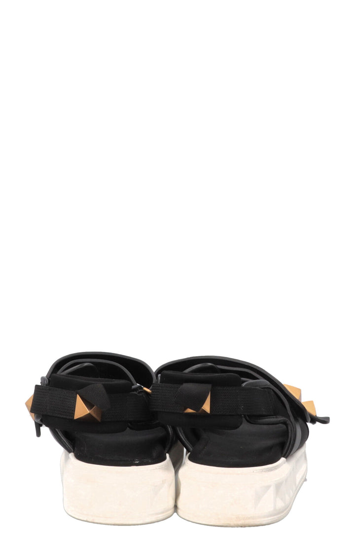 VALENTINO Roman Stud Dad Flats Black