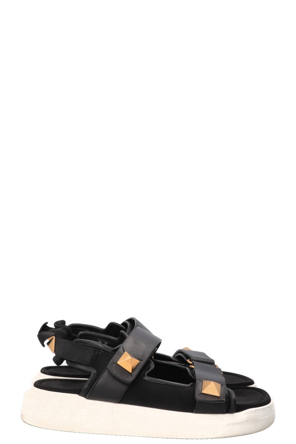 VALENTINO Roman Stud Dad Flats Black