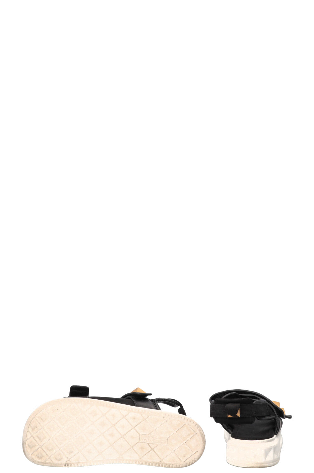 VALENTINO Roman Stud Dad Flats Black