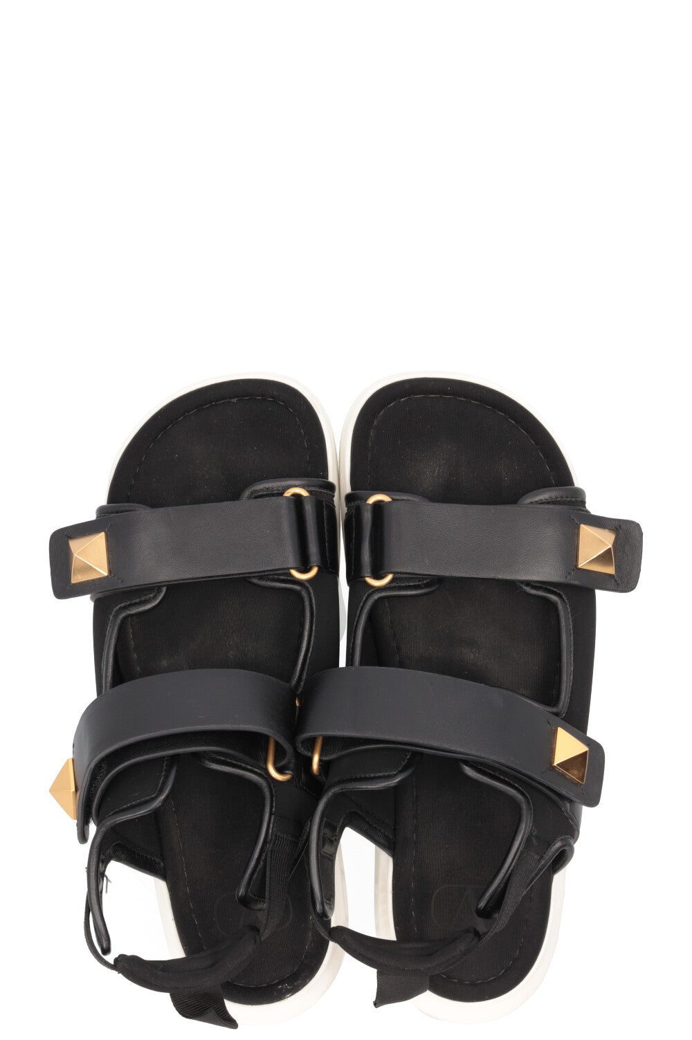 VALENTINO Roman Stud Dad Flats Black