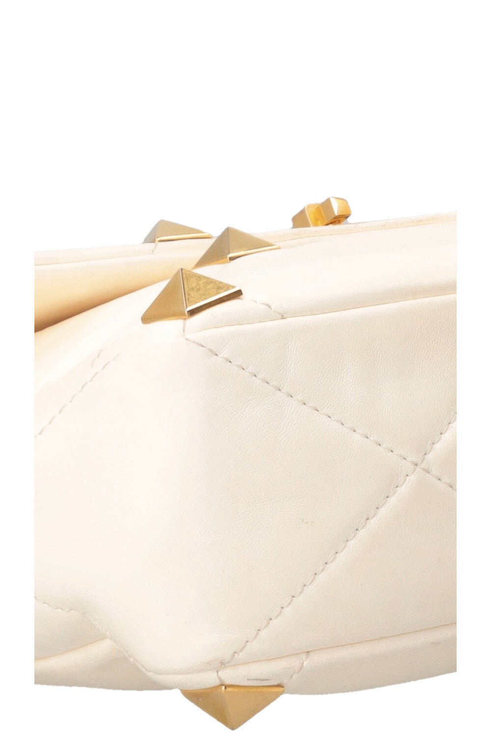VALENTINO Roman Stud Top Handle Bag Ivory