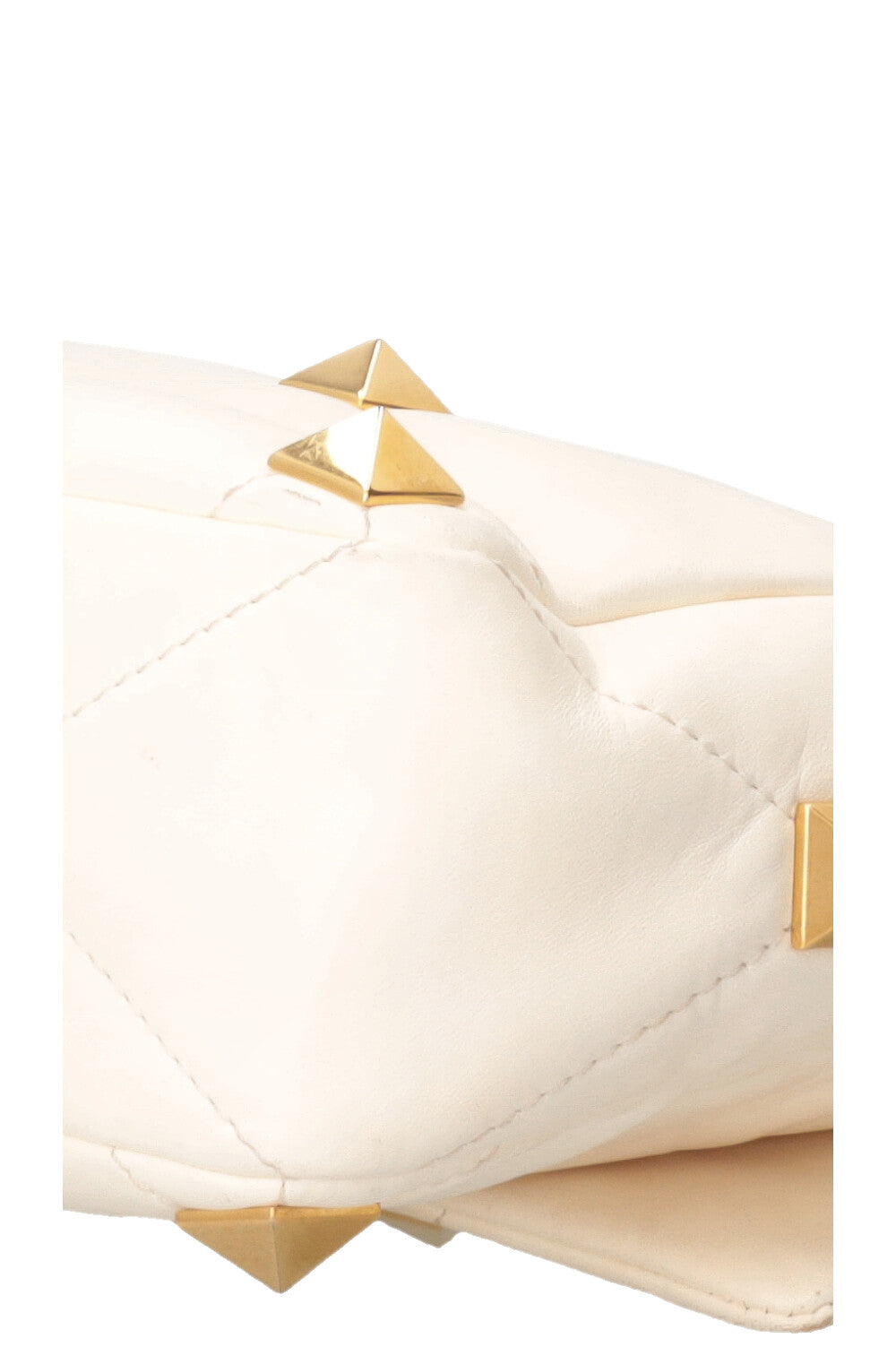 VALENTINO Roman Stud Top Handle Bag Ivory