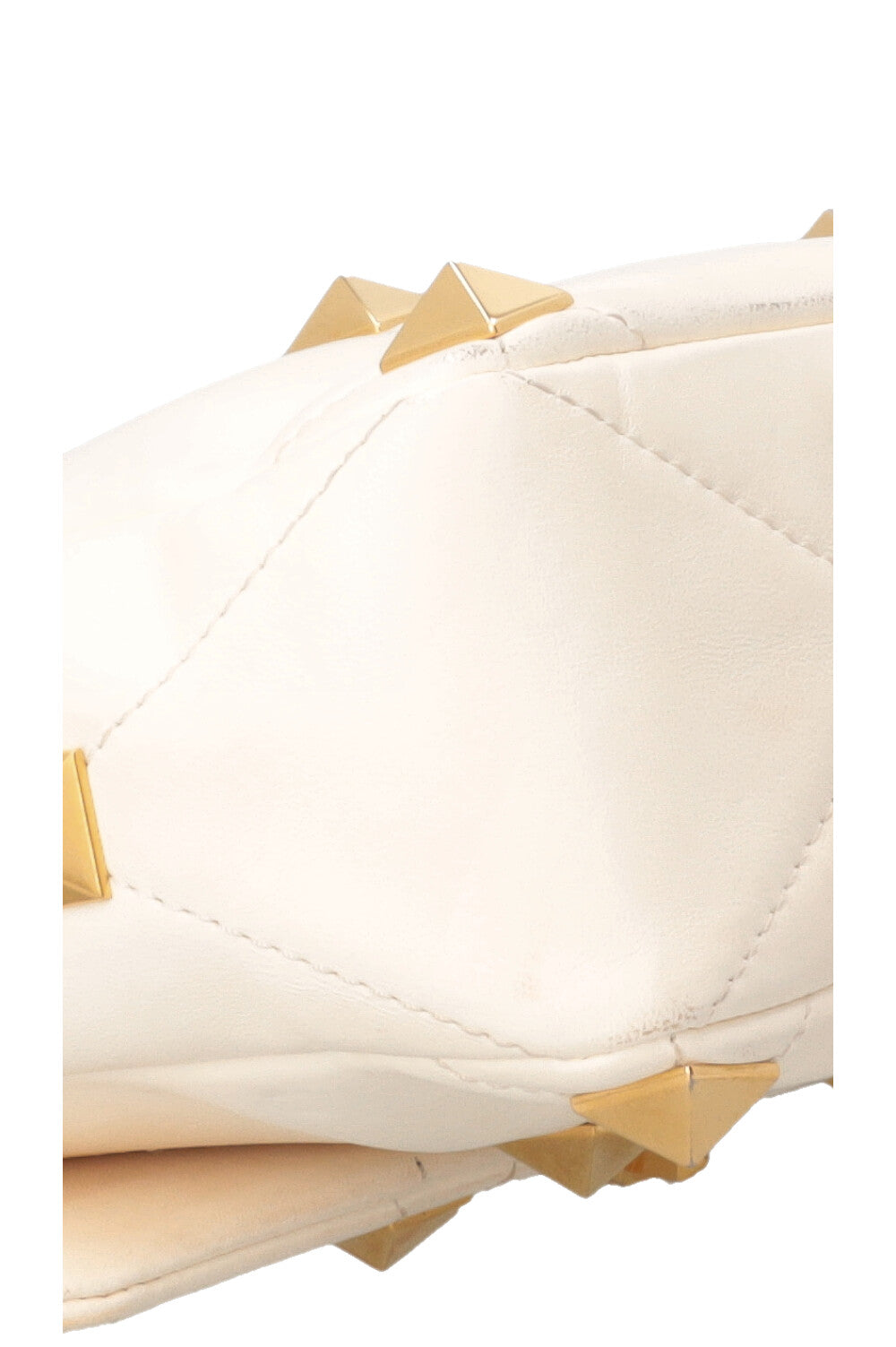 VALENTINO Roman Stud Top Handle Bag Ivory
