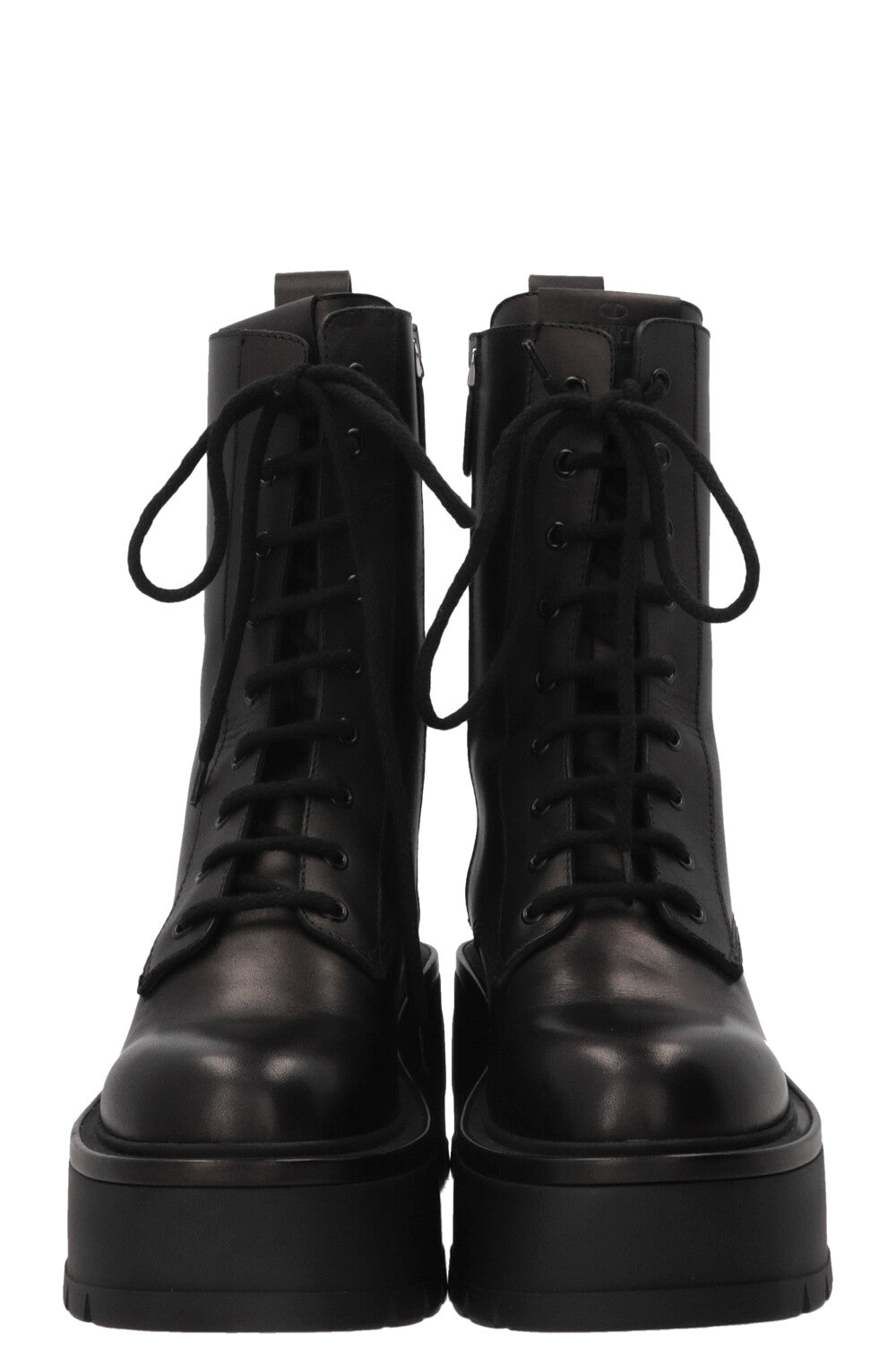 Bottes VLogo Uniqueform VALENTINO en cuir noir