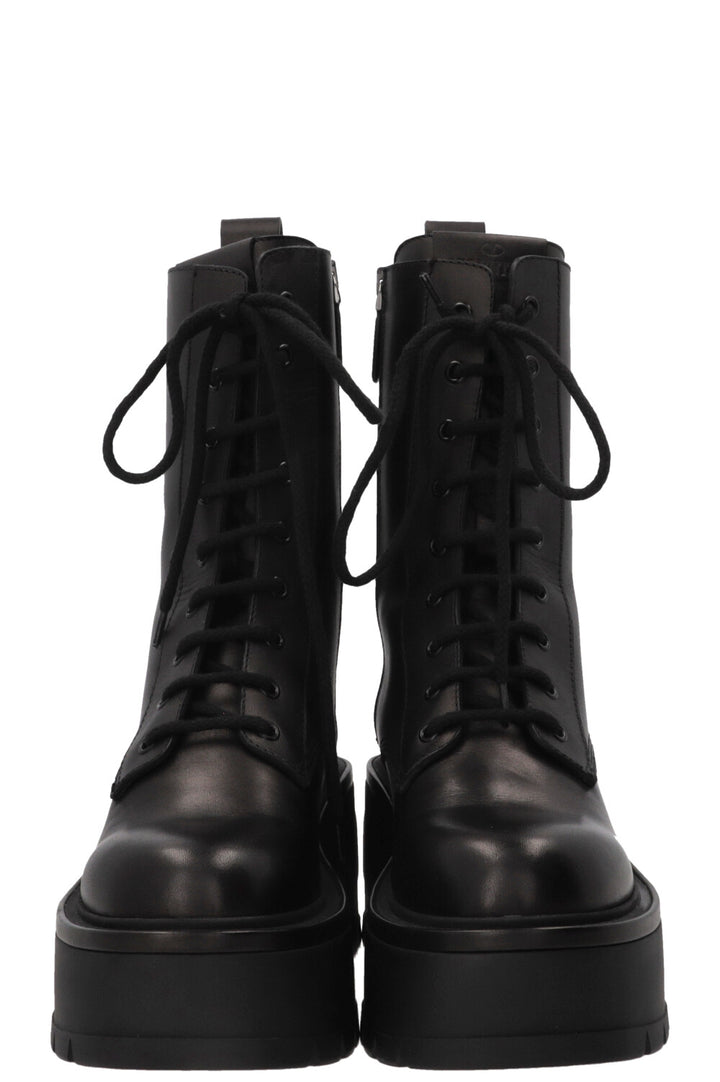 Bottes VLogo Uniqueform VALENTINO en cuir noir