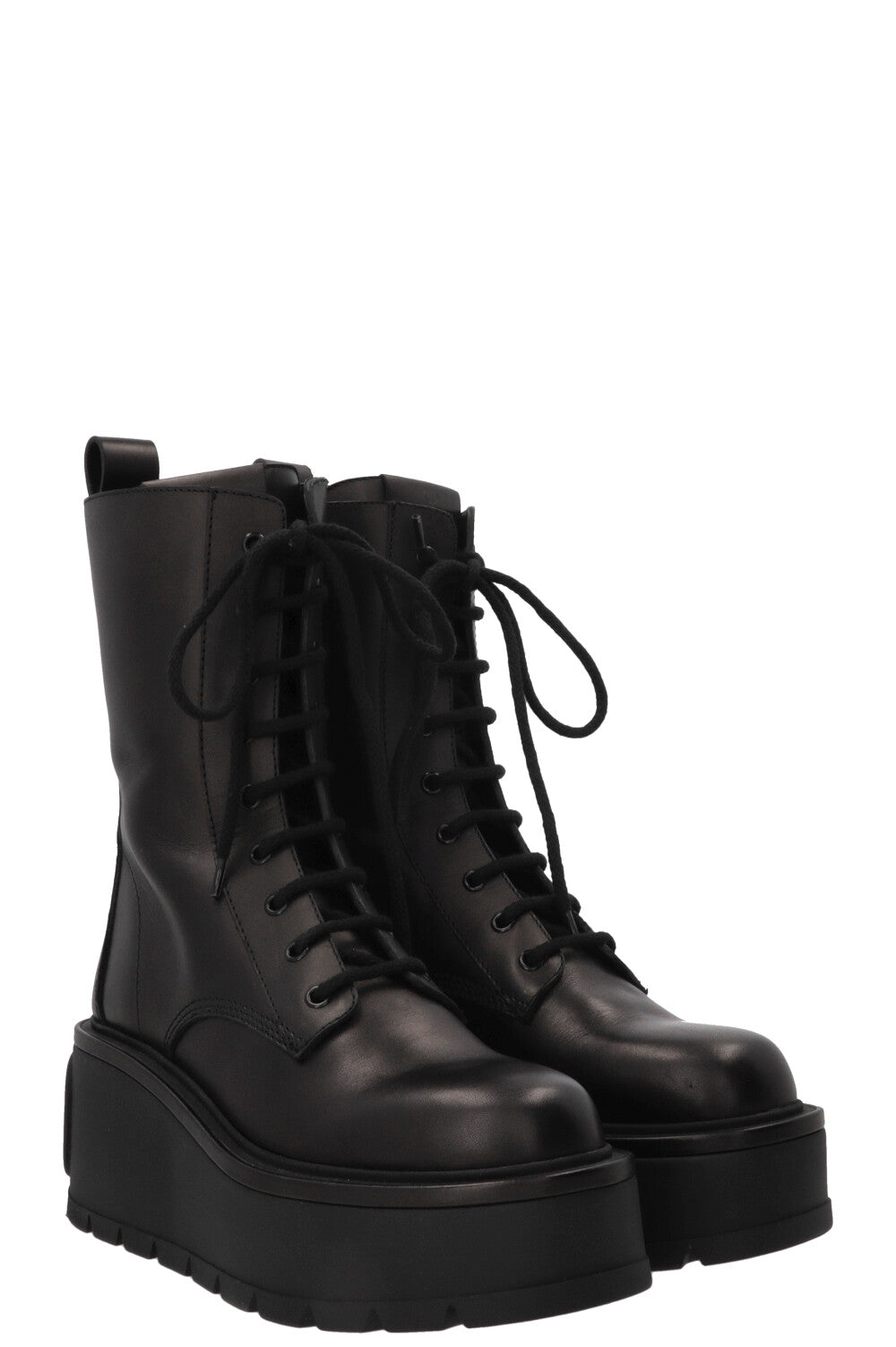 Bottes VLogo Uniqueform VALENTINO en cuir noir