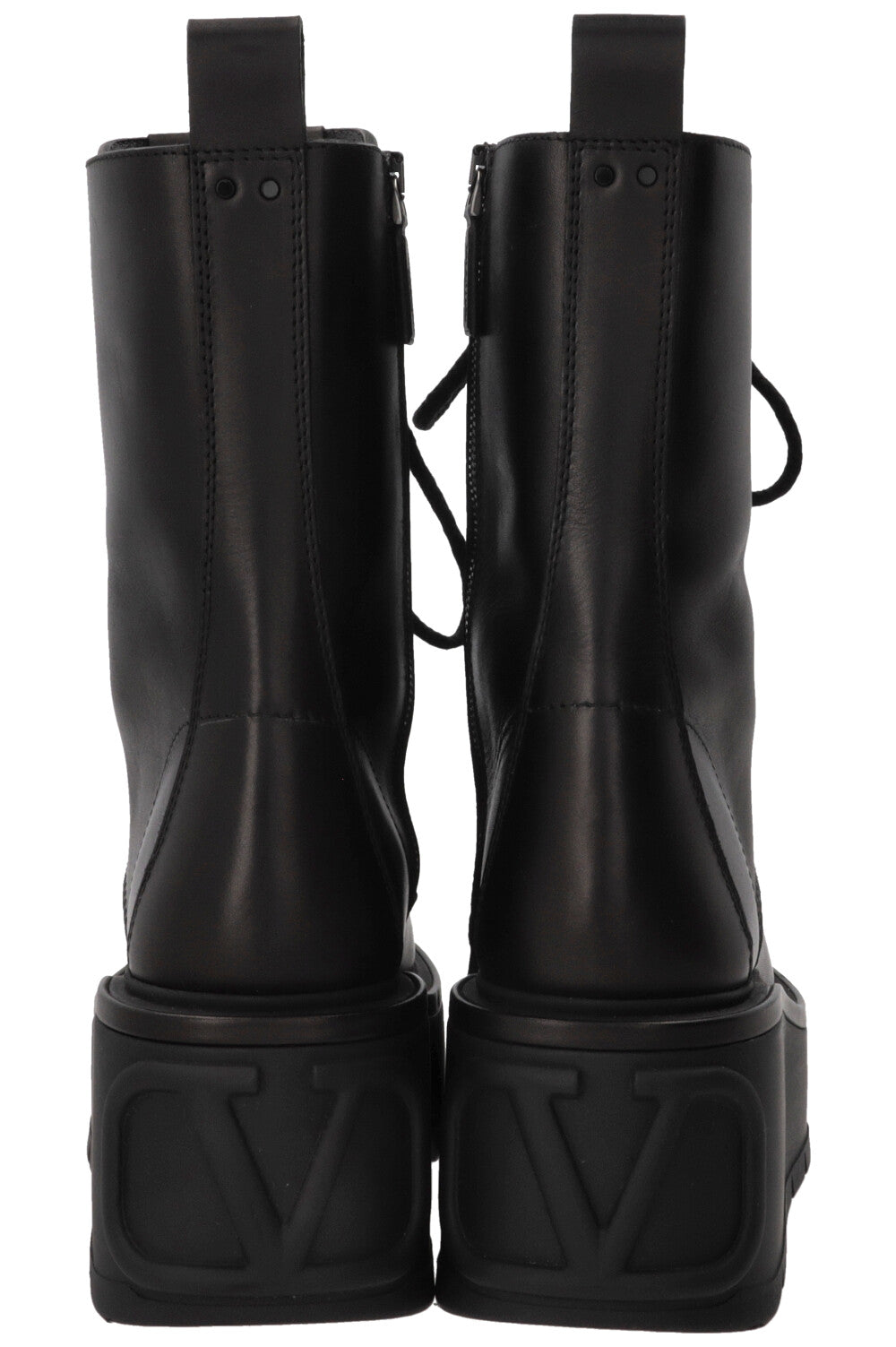 Bottes VLogo Uniqueform VALENTINO en cuir noir