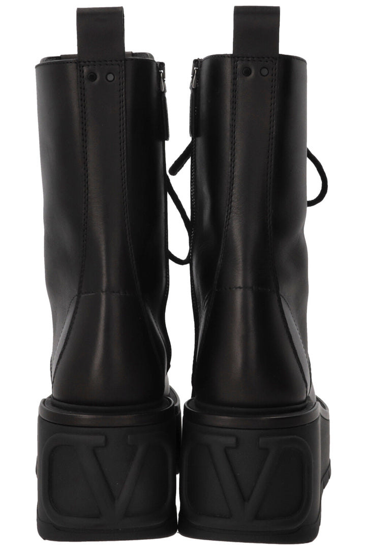 Bottes VLogo Uniqueform VALENTINO en cuir noir