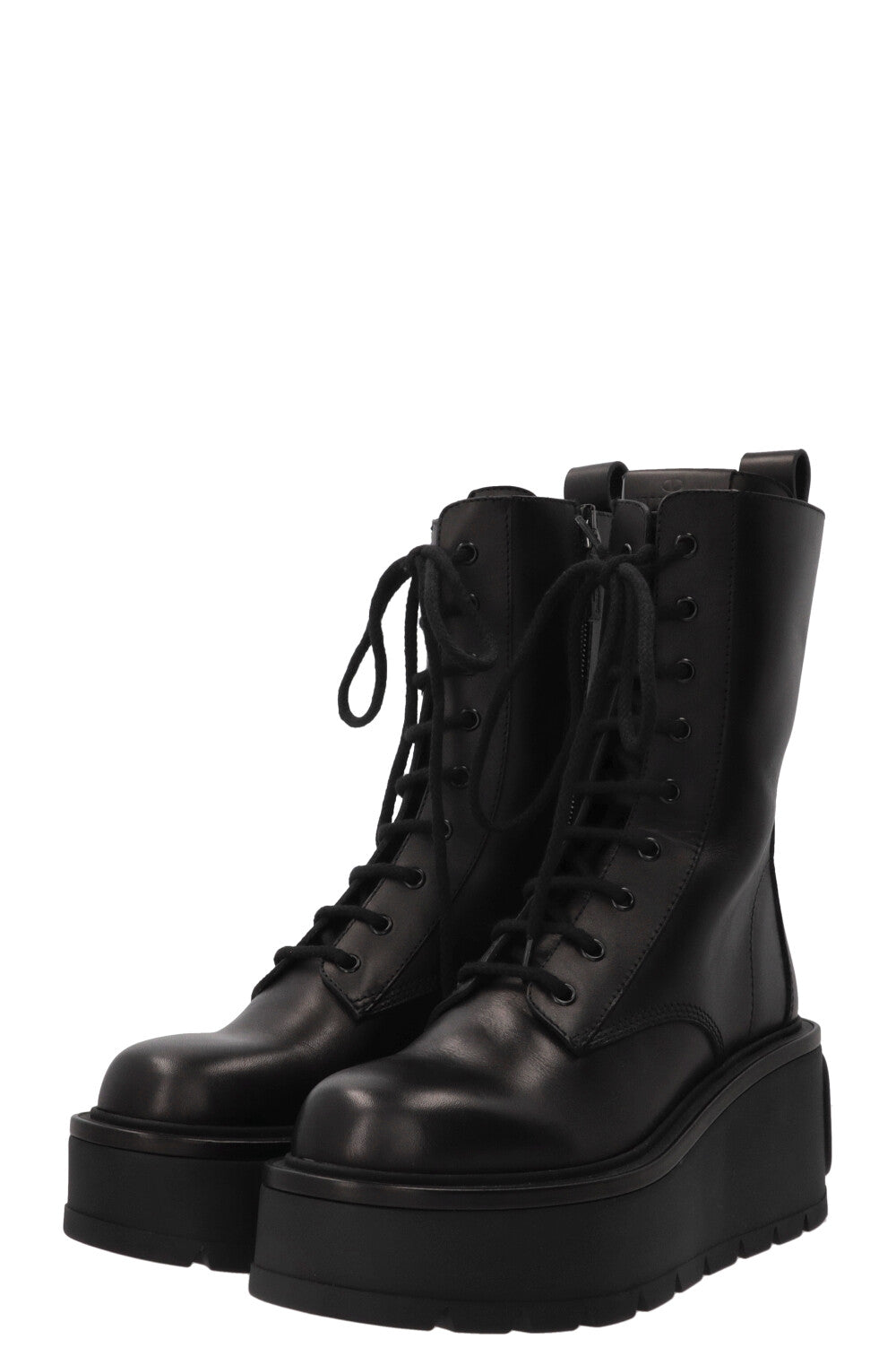 Bottes VLogo Uniqueform VALENTINO en cuir noir
