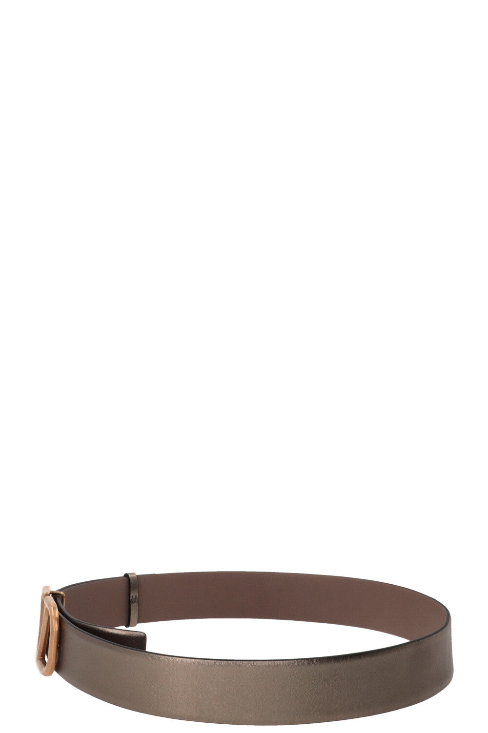 VALENTINO V-Logo Reversible Belt Leather Gold