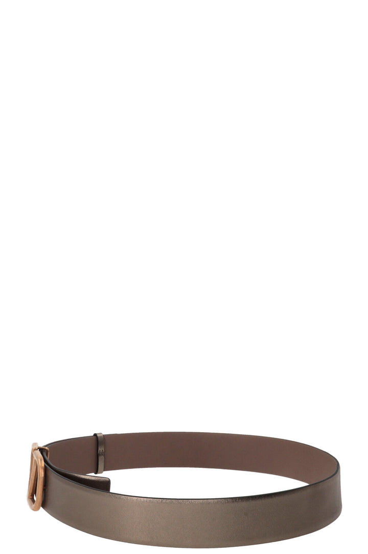 VALENTINO V-Logo Reversible Belt Leather Gold