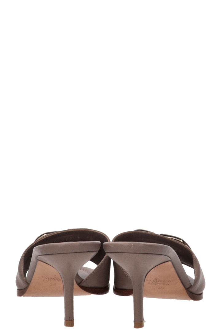 VALENTINO V Logo Mules Taupe
