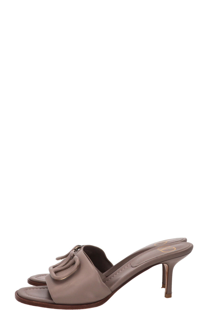 VALENTINO V Logo Mules Taupe