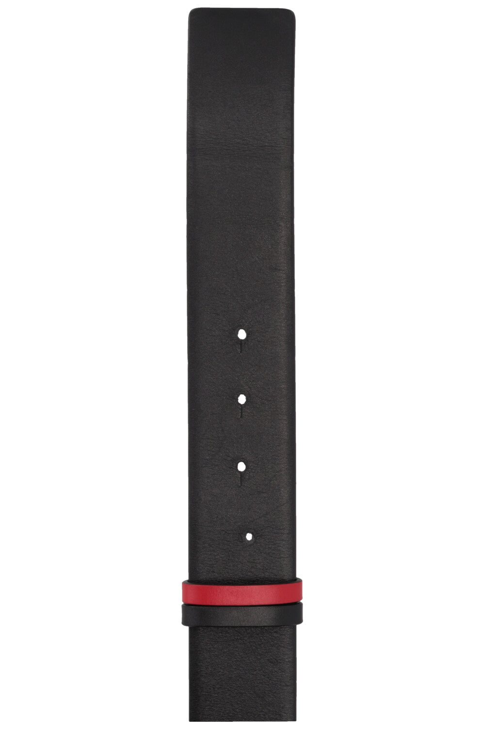 VALENTINO V Logo Reversible Belt Leather Black Red
