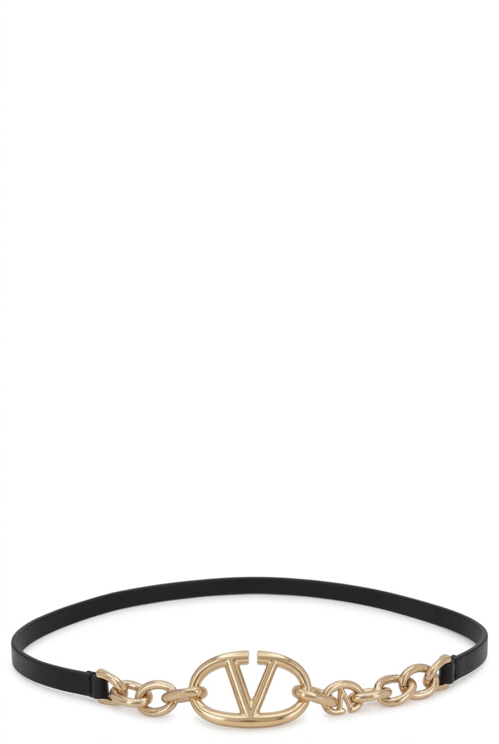 Ceinture de taille VALENTINO VLogo Signature Chain Cuir Doré