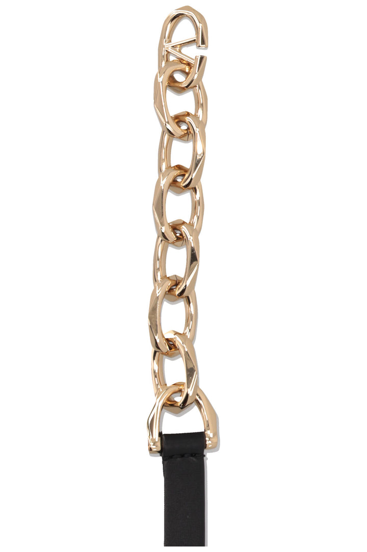 Ceinture de taille VALENTINO VLogo Signature Chain Cuir Doré
