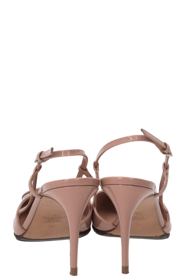 VALENTINO V Logo Signature Slingbacks Patent Nude
