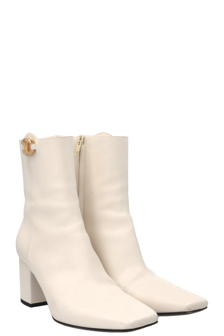 VALENTINO VLogo The Bold Edition Ankle Boots Leather White