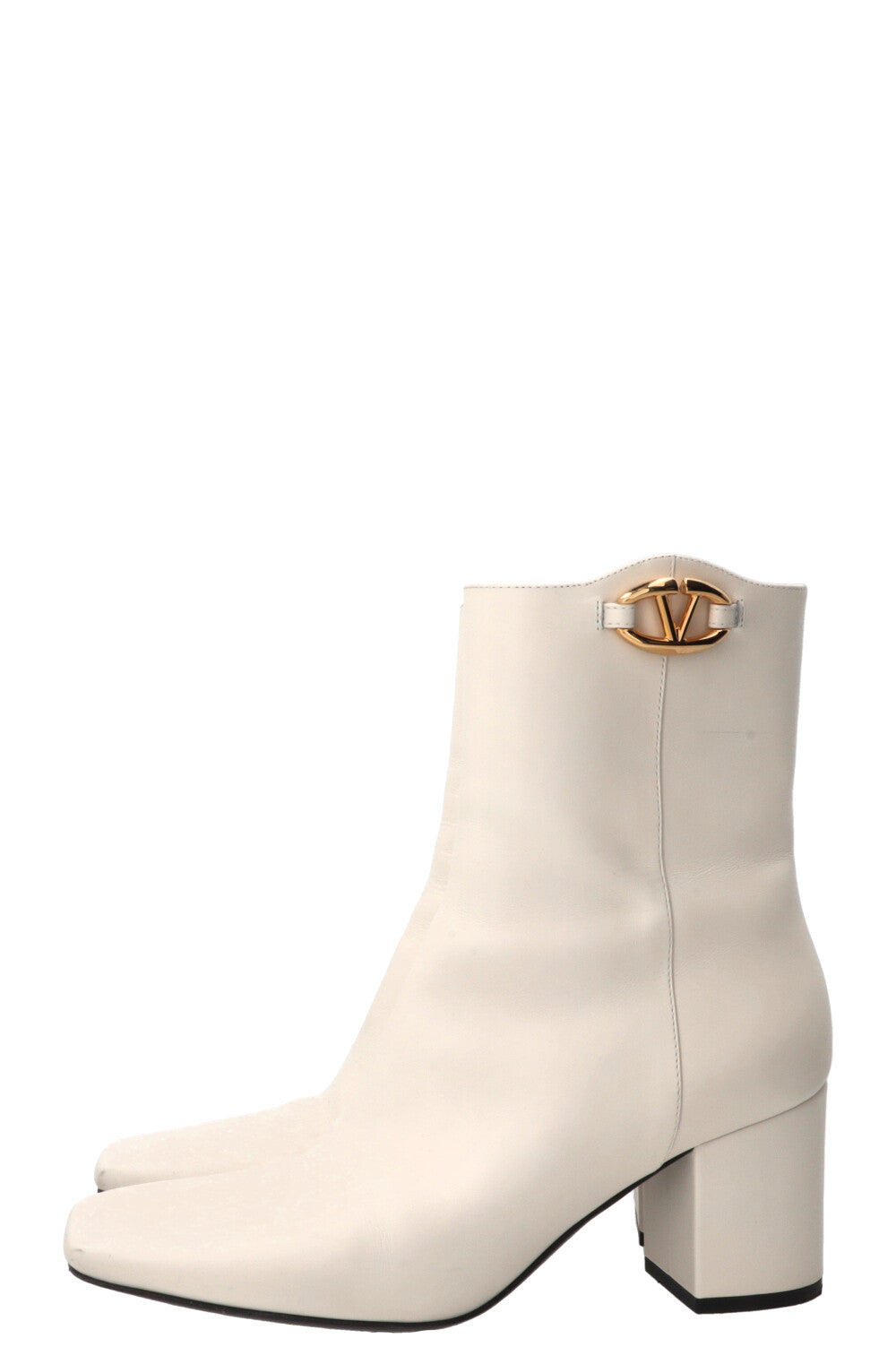 VALENTINO VLogo The Bold Edition Ankle Boots Leather White