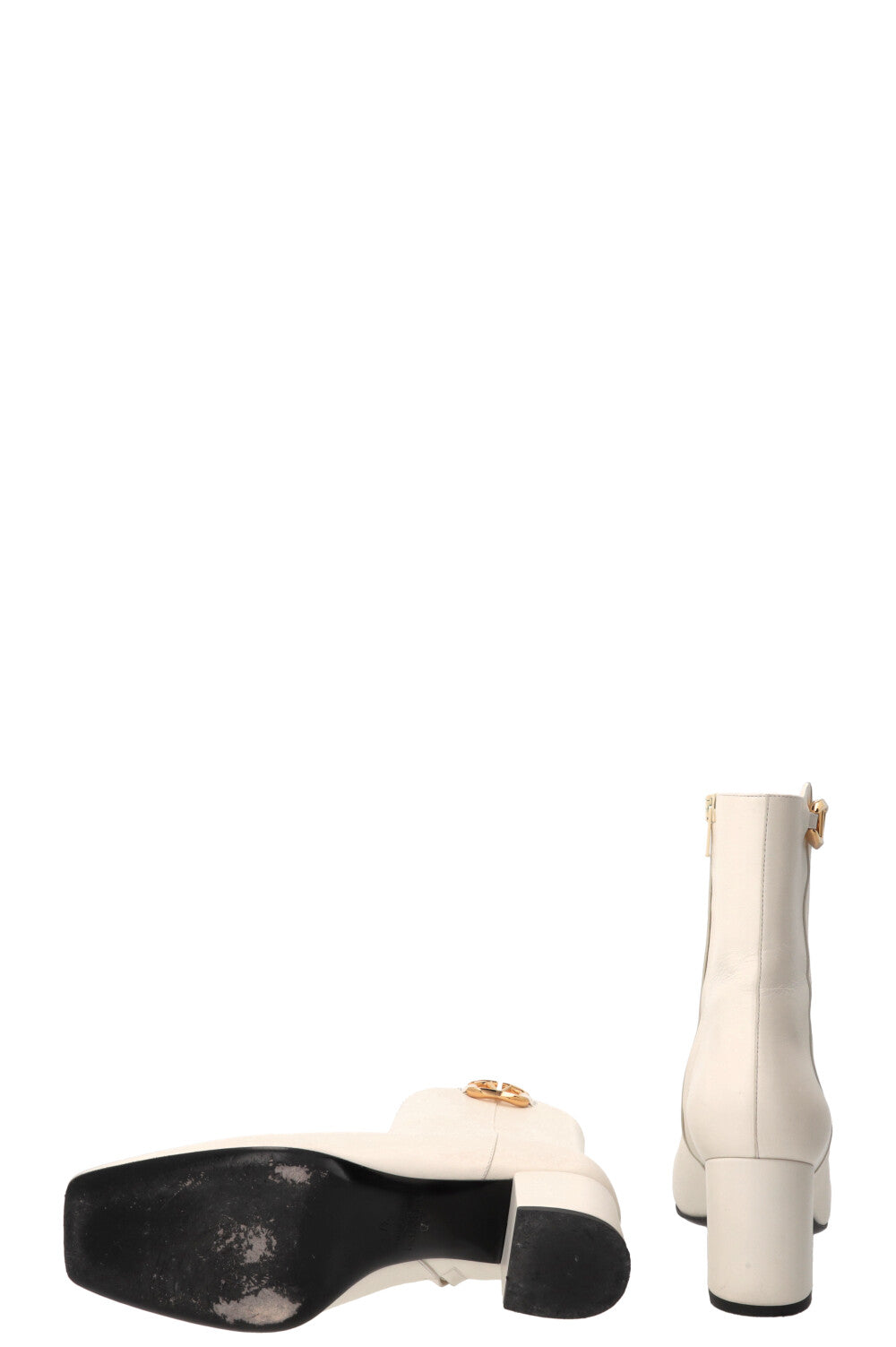 VALENTINO VLogo The Bold Edition Ankle Boots Leather White