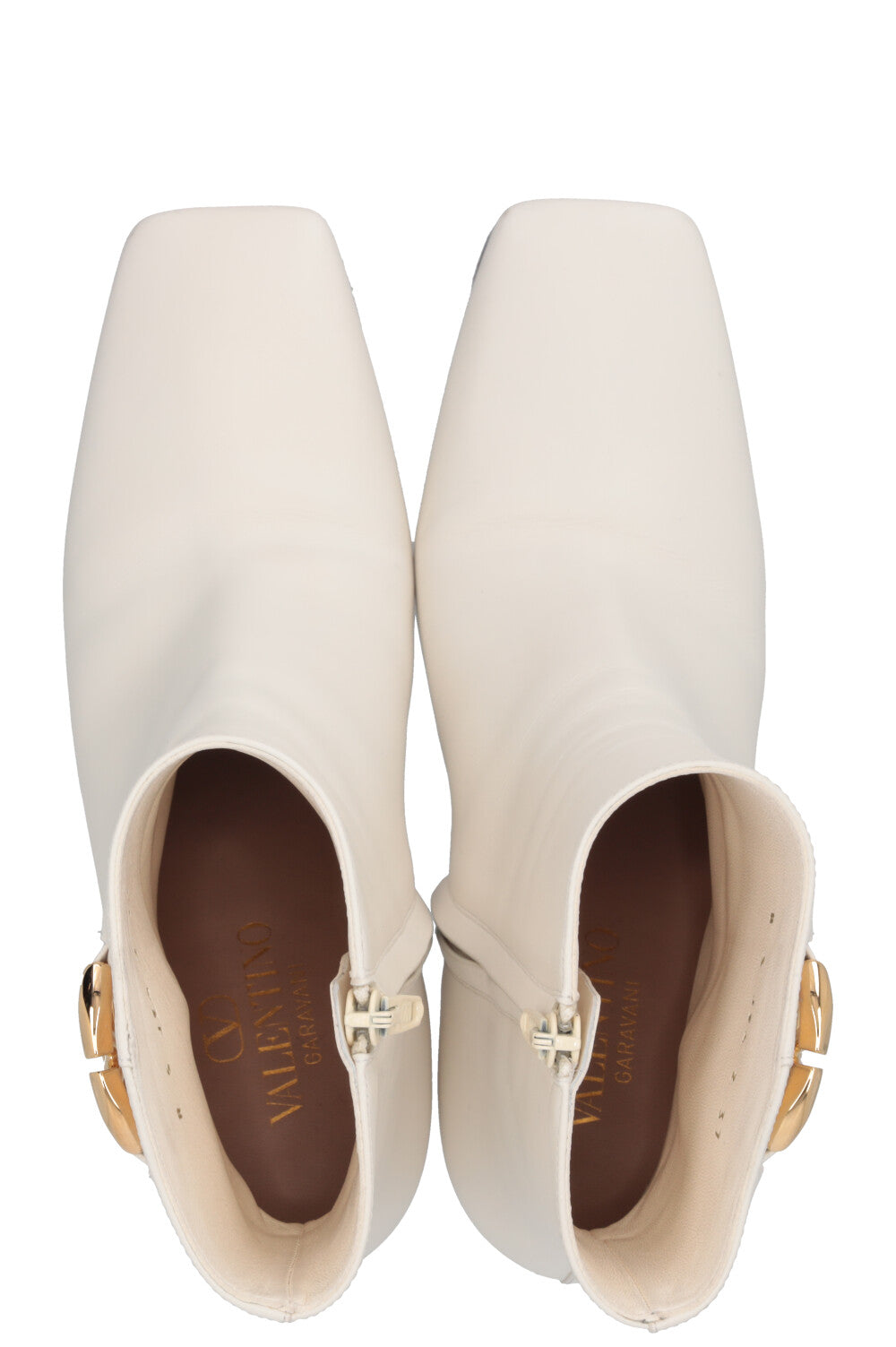 VALENTINO VLogo The Bold Edition Ankle Boots Leather White