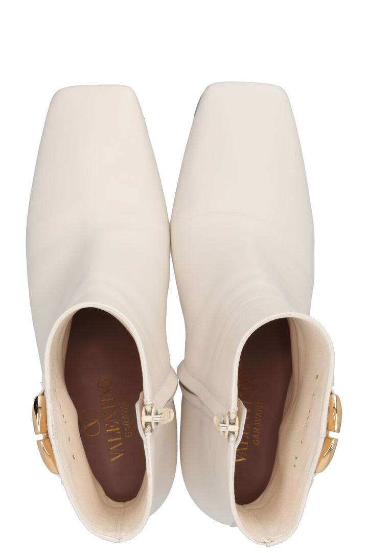 VALENTINO VLogo The Bold Edition Ankle Boots Leather White