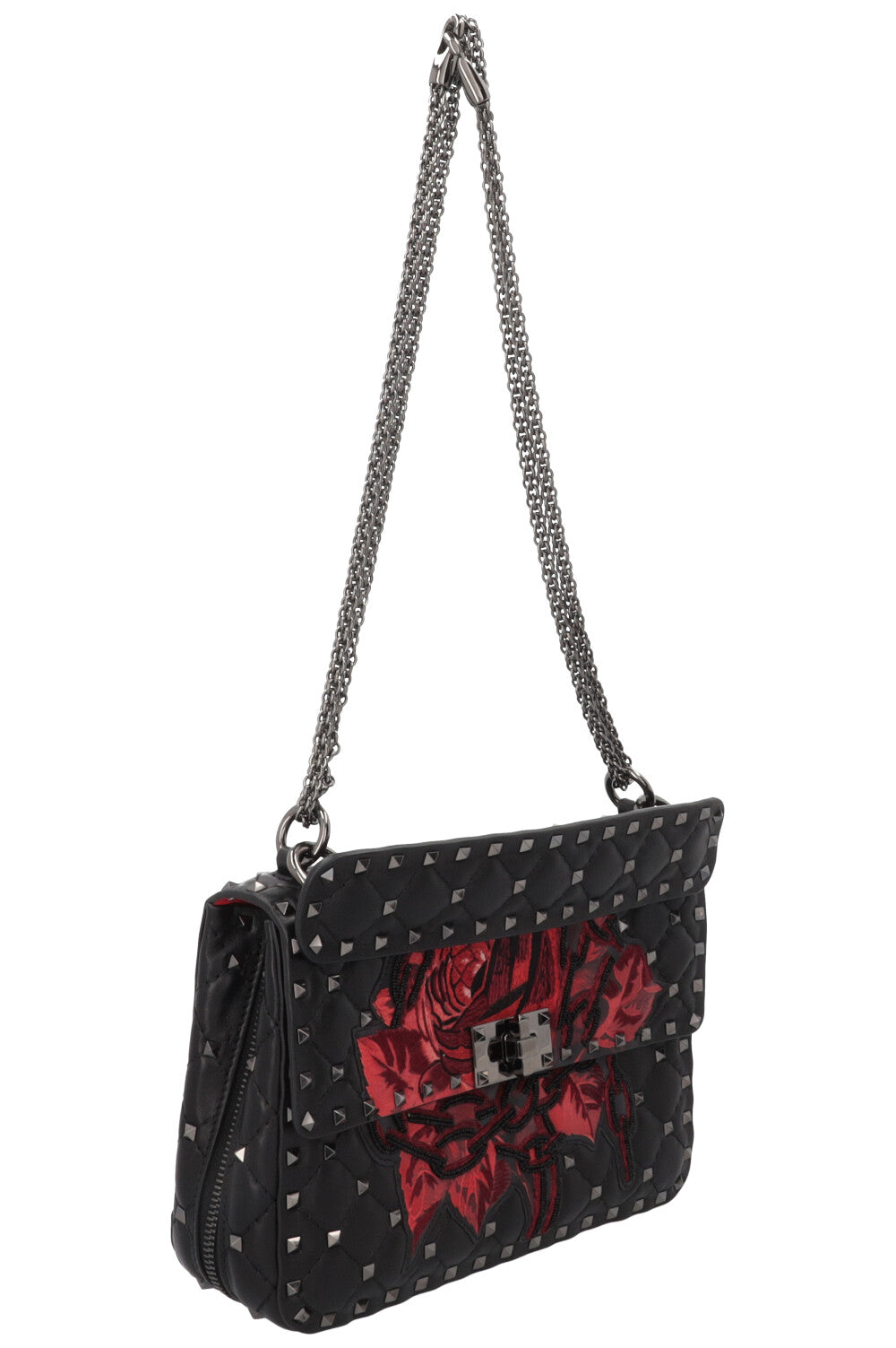 Sac bandoulière Rockstud orné de roses VALENTINO X Undercover