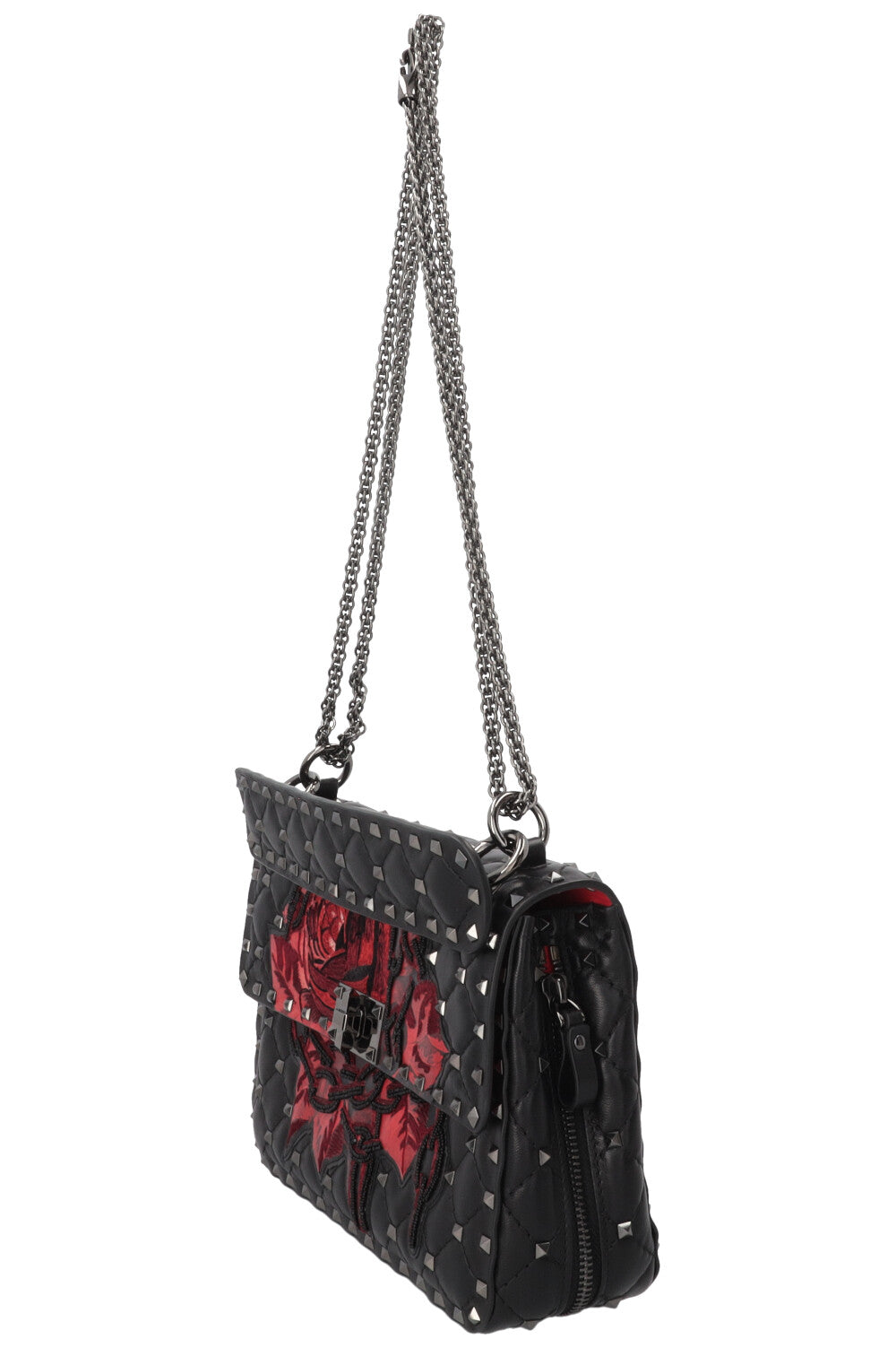 Sac bandoulière Rockstud orné de roses VALENTINO X Undercover